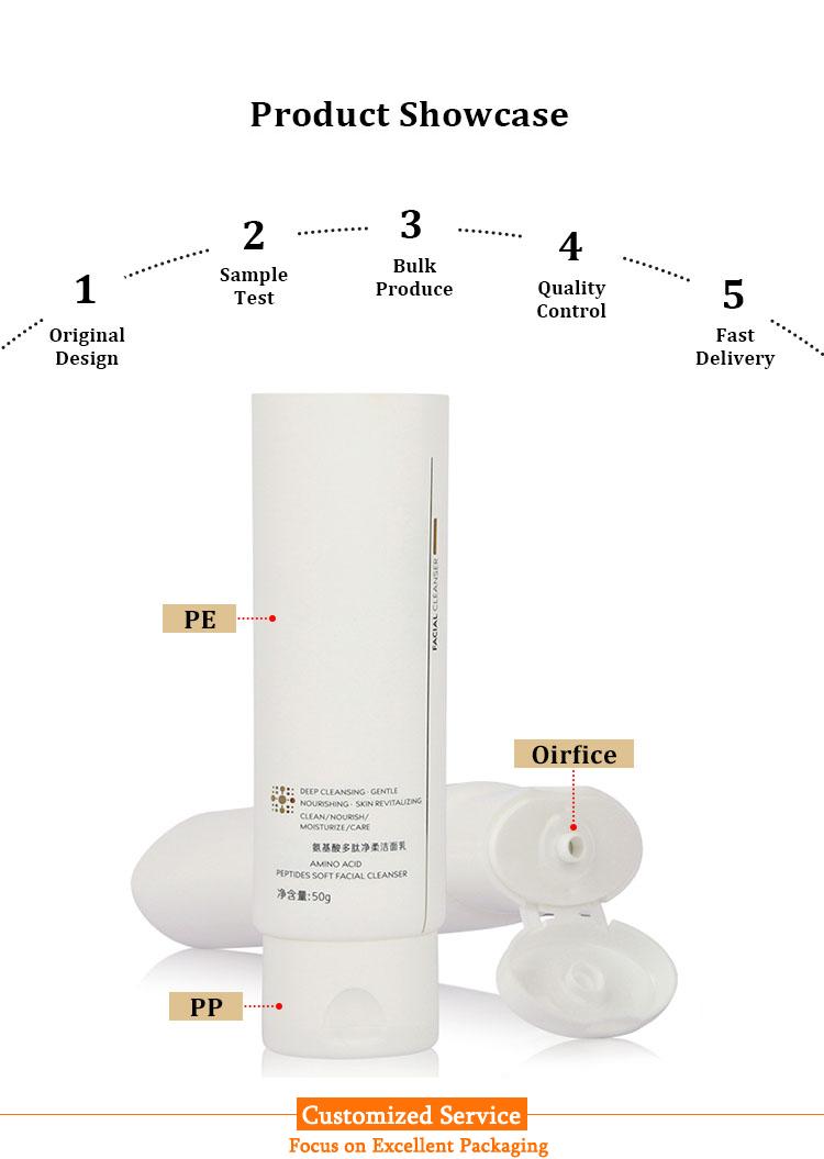 Facial cleanser tube