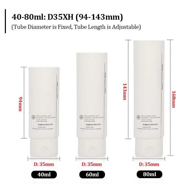 Facial cleanser tube