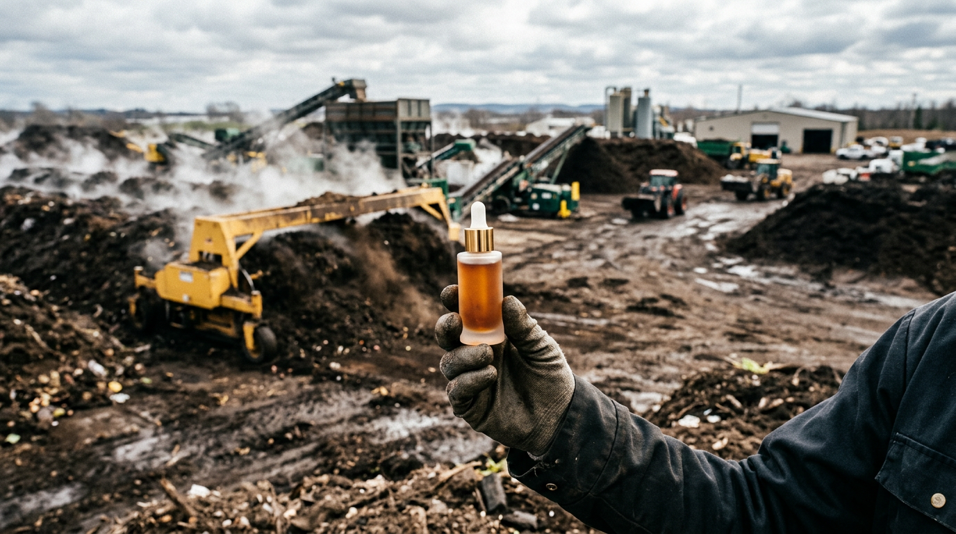 Contrast of limited compost infrastructure with typical premium serum tubes.