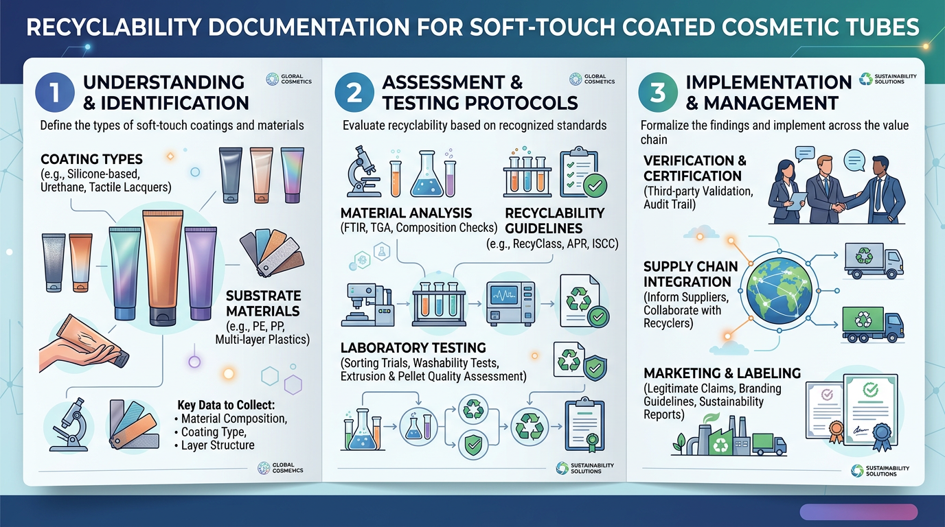 Technical letters and recycler questionnaire icons for coated tubes.