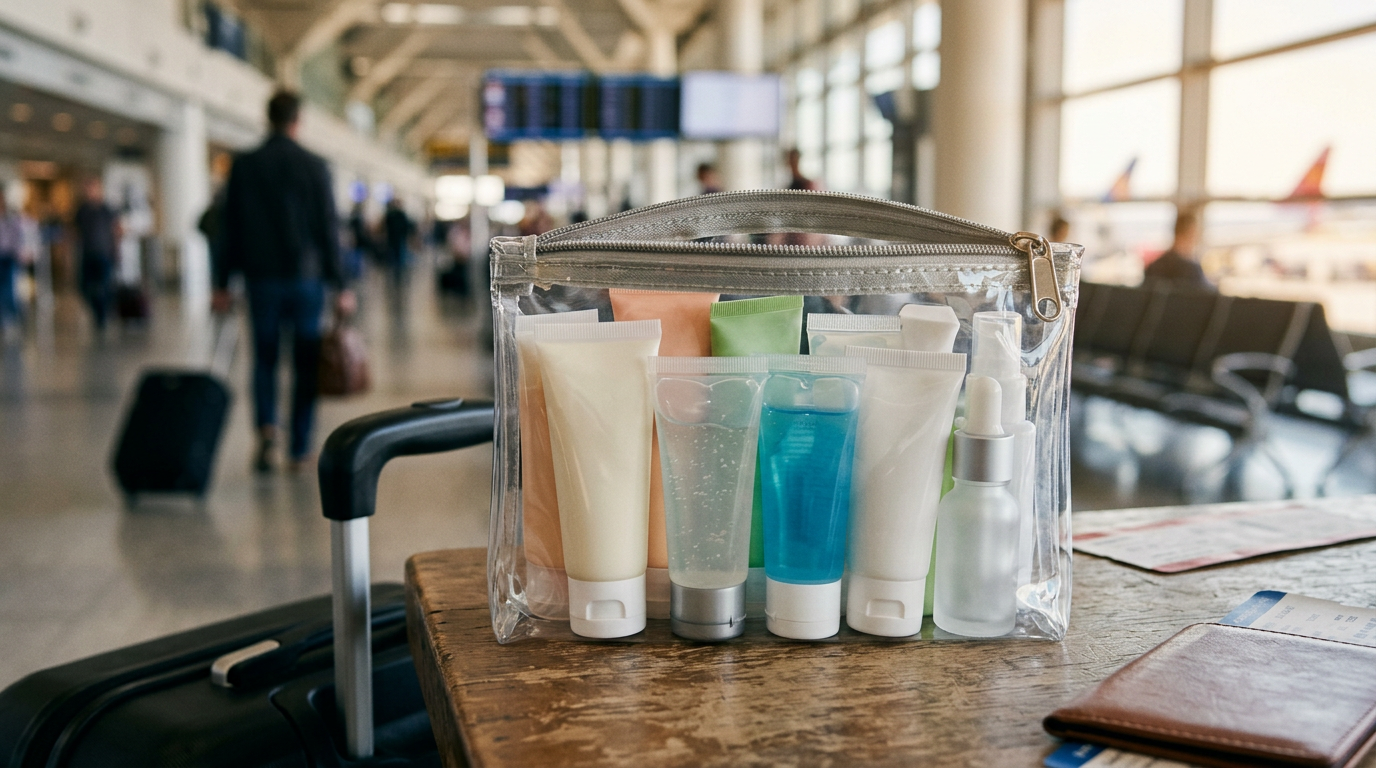 Travel-Size Mini Cosmetic Tubes and Airline-Friendly Formats