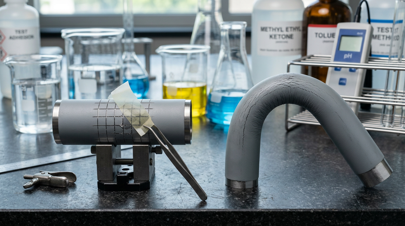 Coating selection evidence beyond gloss and short rub tests.