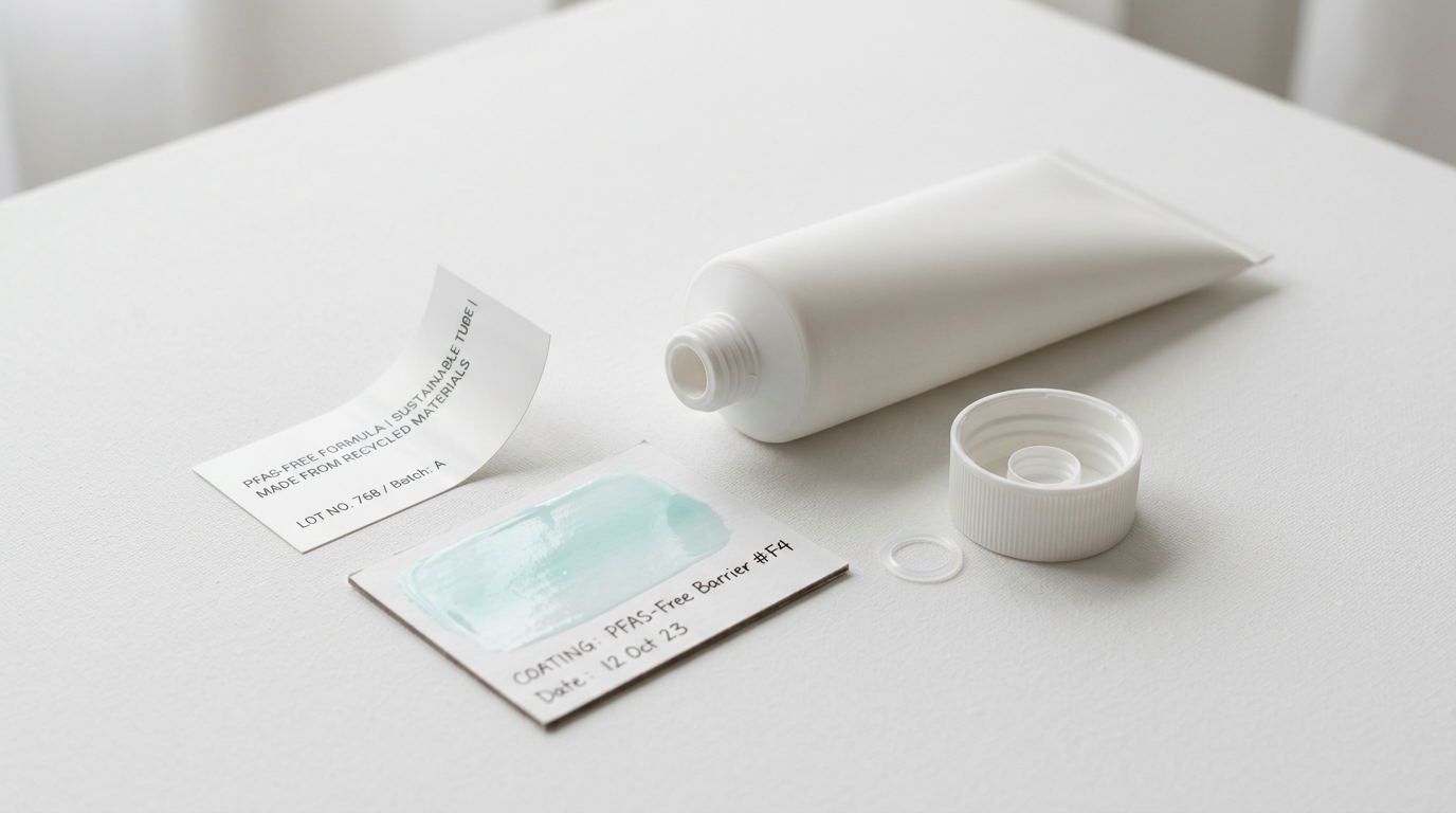 PFAS-free packaging evidence approach for cosmetic tube programs.